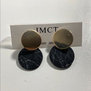 Black and Gold Earrings